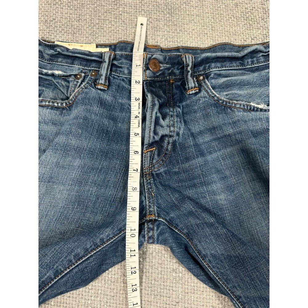 Abercrombie & Fitch Jeans Mens 28x31 Blue Remsen Low Rise Slim Straight Read‎ - Picture 7 of 16